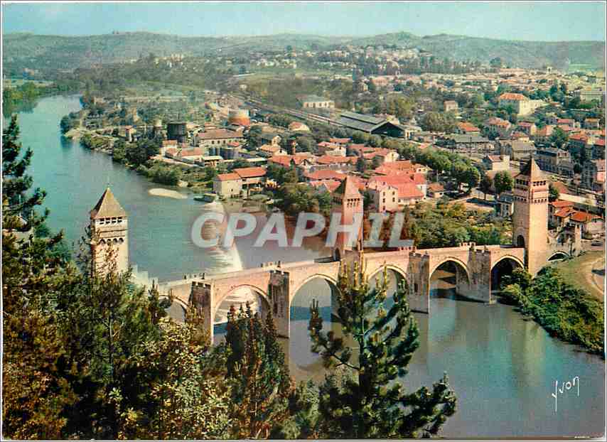 CPM Cahors Lot Le Pont Valentre Le Lot et la Ville 