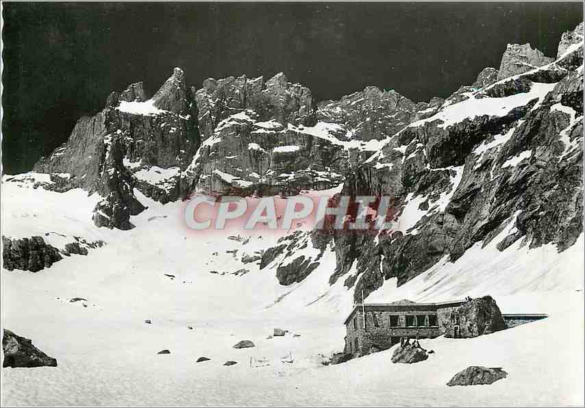 Refuge du Chatelleret — La Moije [3987 m.] et le glacier des Etangons en hiver — Cliché H. Laussedat, Bourg d'Oisans