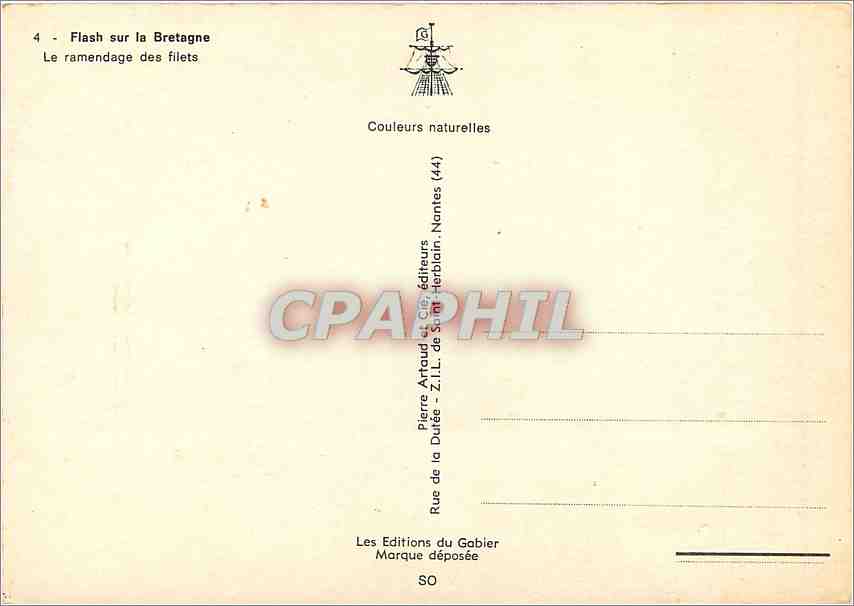 CPM Flash sur la Bretagne Le ramendage des filets  — Verso