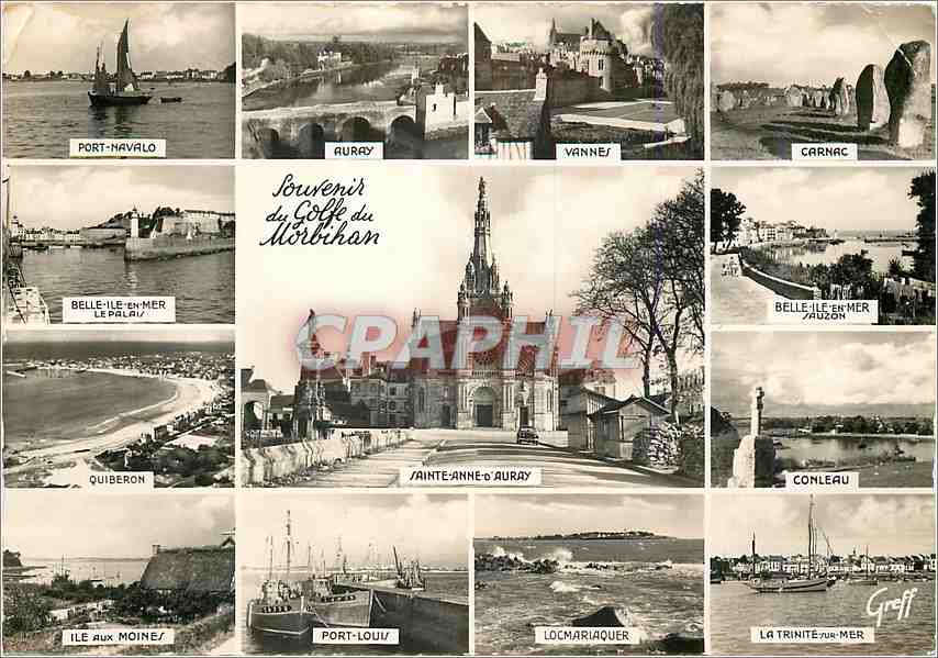 CPM Souvenir du Golfe de Morbihan Port Navalo Auray Vannes Carnac 