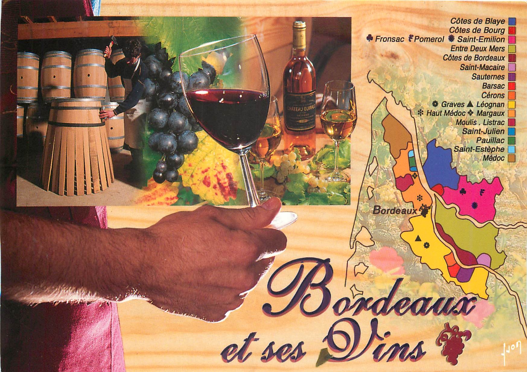 CPM Bordeaux et ses vins Gironde Les differentes regions vinicoles 