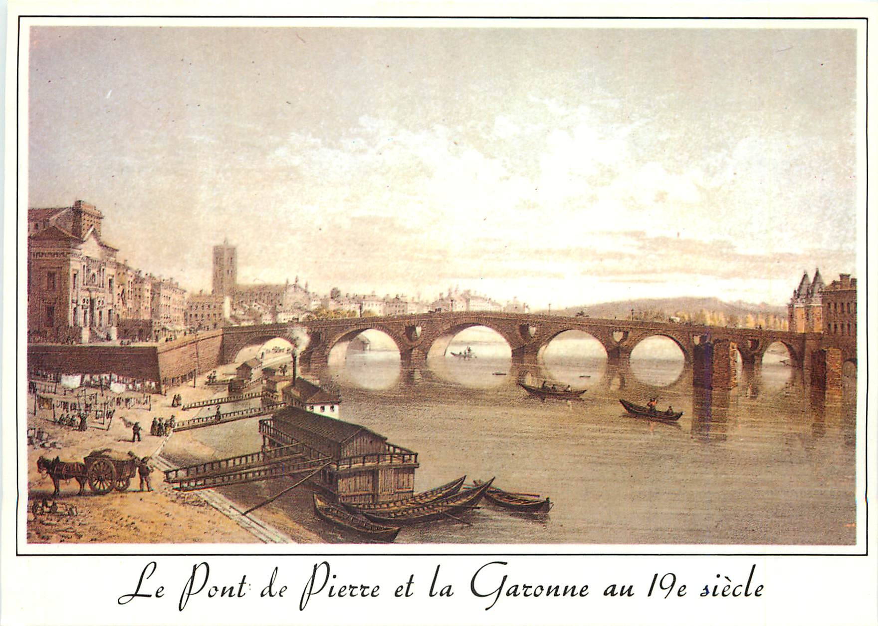 CPM Le Vieux Toulouse Le Pont de Pierre et la Garonne 