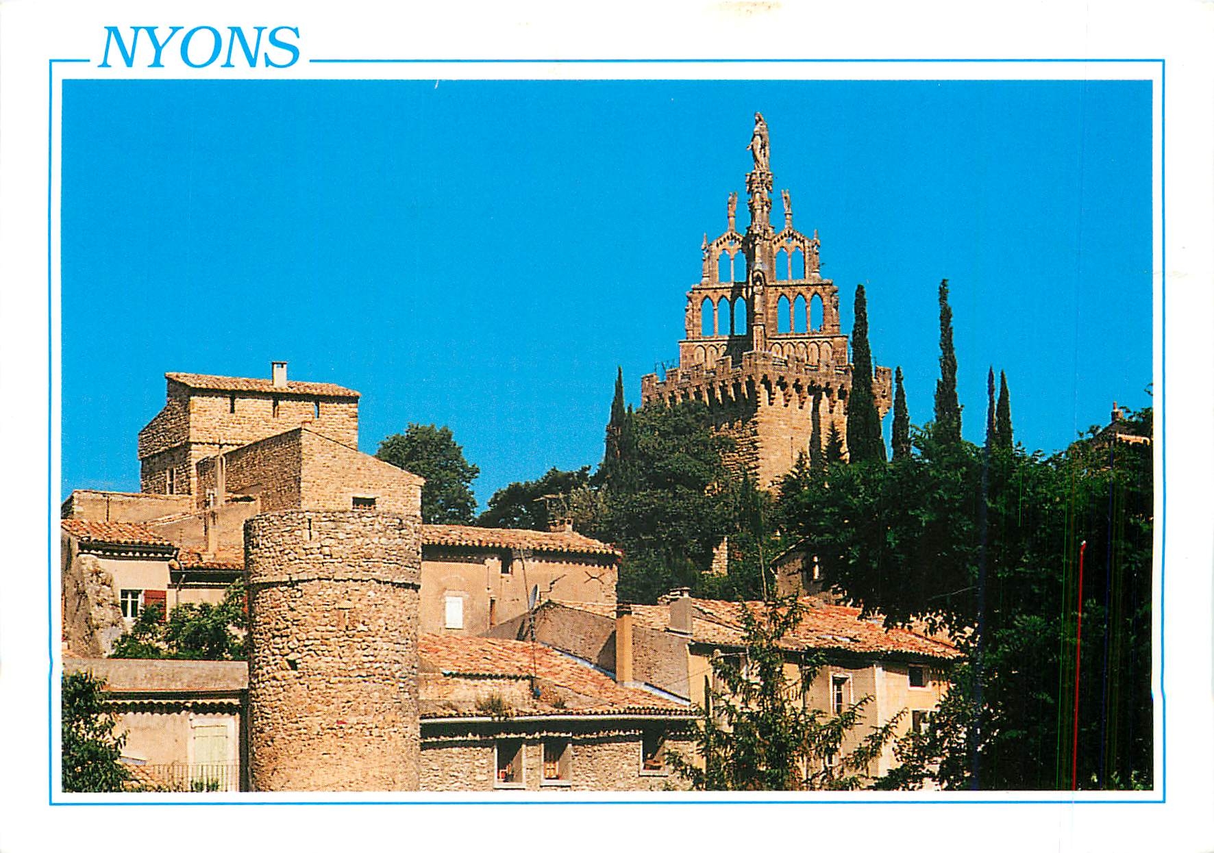 CPM Nyons Drome France Le quartier des Forts domine par la Tour Randonne 