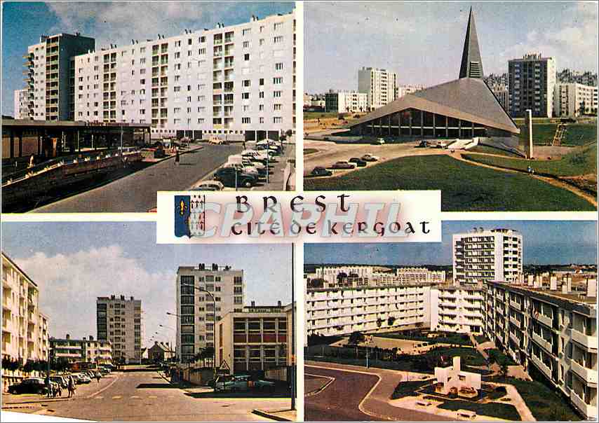 CPM Brest Grande Ville Moderne La Cite de Kergoat 