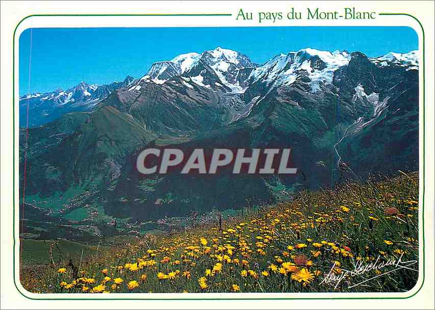 Au pays du Mont-Blanc — vue panoramique — Édition SERGE DESCHAMPS