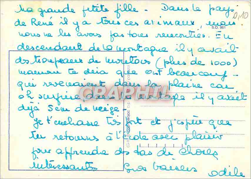 CPM Animaux des Pyrenees Ours Coq de Bruyere Isard Ecureuil Marmotte Mouflons Aigle Renard — Rückseite