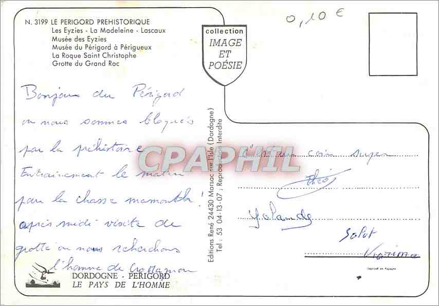 Dordogne-Périgord — Le pays de l'homme — Éditions Image et Poésie, n° 3199 — Rückseite