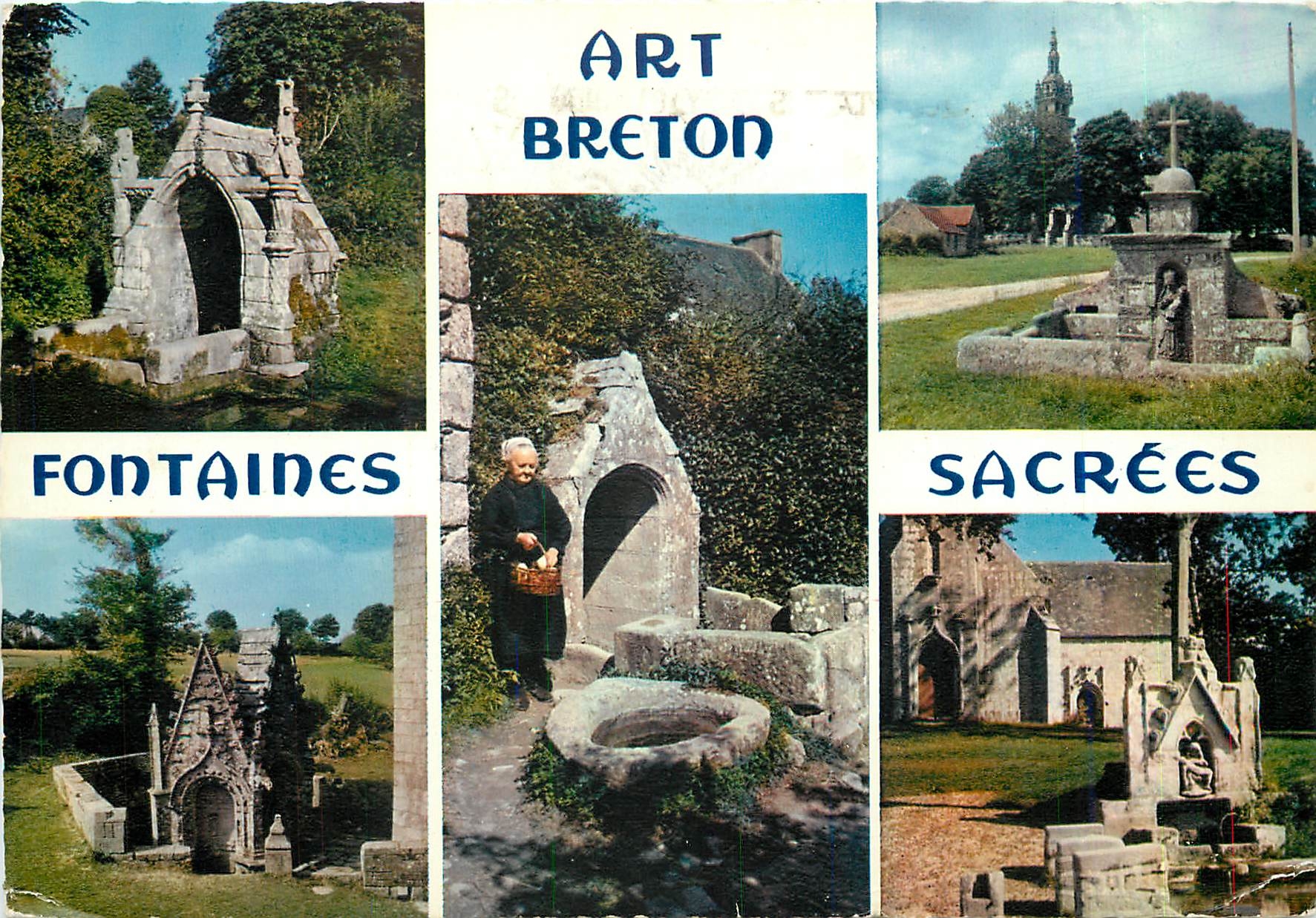 CPM Fontaines Sacrees de Bretagne Saint Venec Berven le Drennec Saint Tugen Saint Nicodeme 