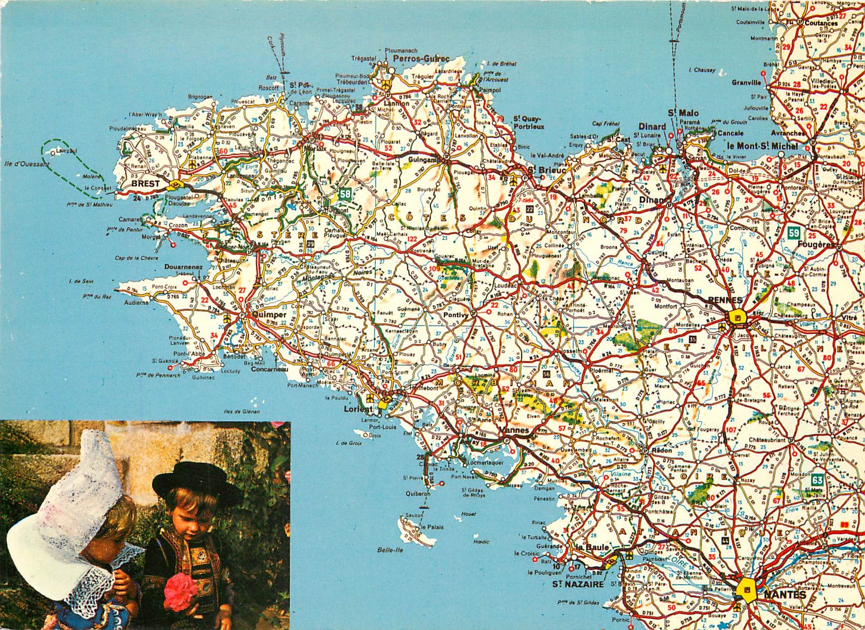 CPM La Bretagne bordee par la Manche et l'Ocean Atlantique 