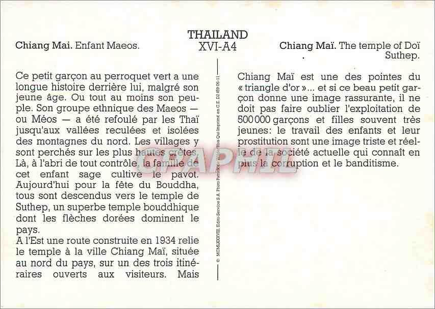 CPM Chiang Mai Enfant Maeos  — Back