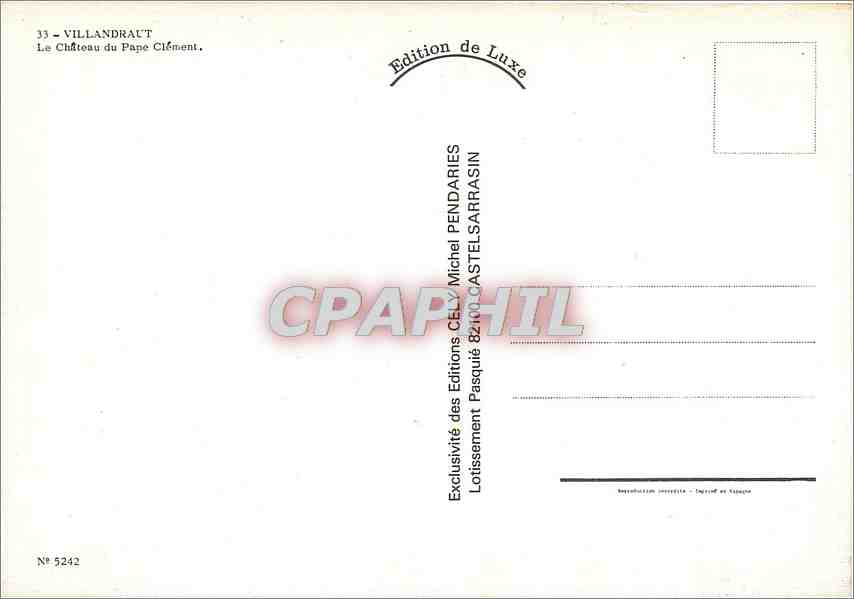 CPM Villandraut  — Rückseite