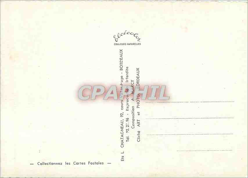 CPM L'Auvergne  — Verso