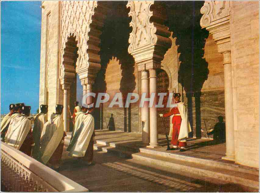 CPM Rabat Le Mausolee Mohammed V La Releve de la Garde Royale 