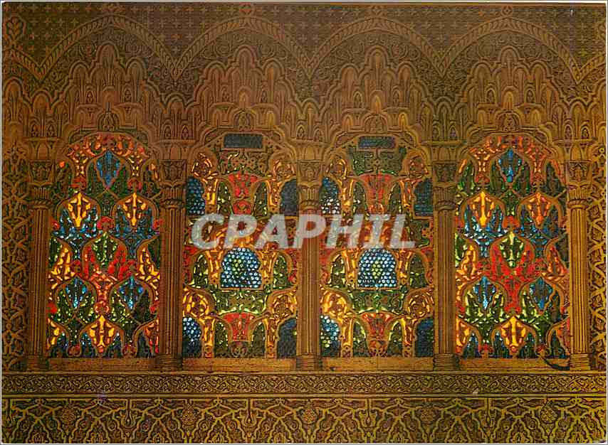 CPM Rabat Le Mausolee Mohammed V Vitraux Interieurs de la Mosquee 