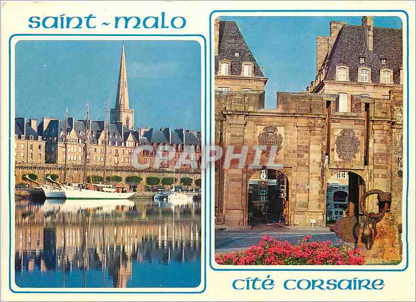 CPM Saint Malo Cite Corsaire Les remparts et la porte Saint Vincent 