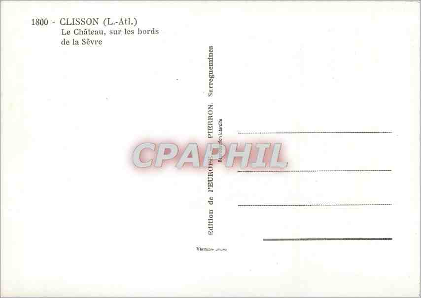 CPM Clisson L Atl Le Chateau sur les bords de la Sevre  — Rückseite