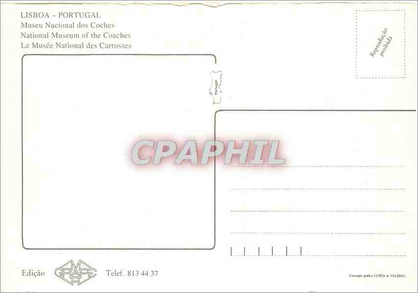 CPM Lisboa Portugal Le Musee National des Carrosses  — Rückseite