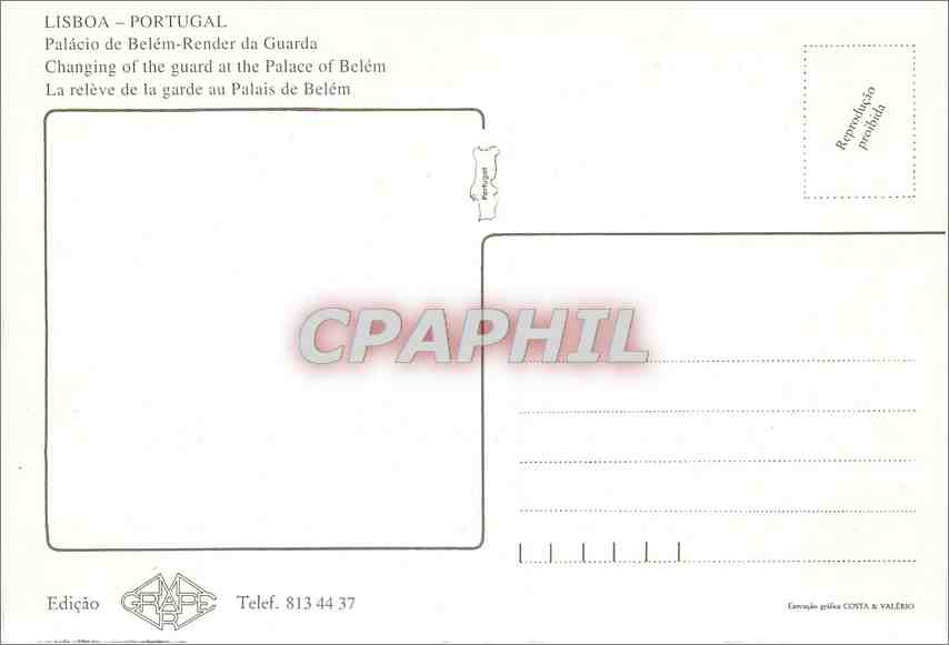 CPM Lisboa Portugal La releve de la garde au Palais de Belem  — Back