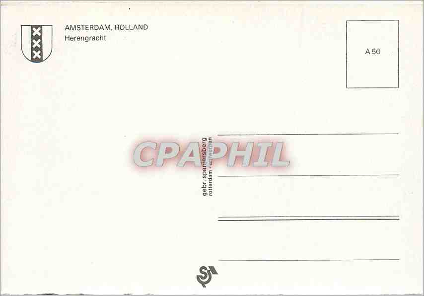 CPM Amsterdam Holland Herengracht  — Rückseite