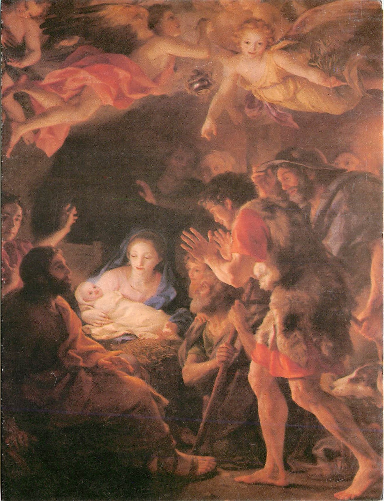 CPM Detail from Worship of the Shephers Mengs