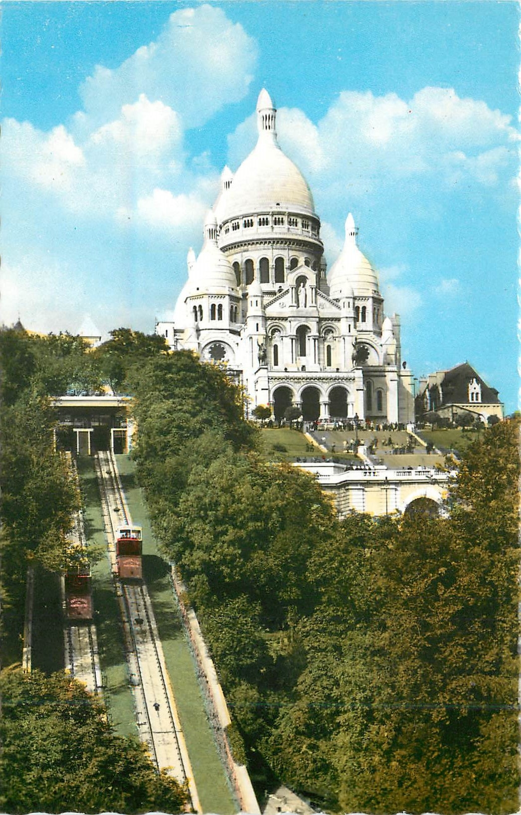 CPM Paris Basilique du Sacre Coeur de Montmartre Le Funiculaire 