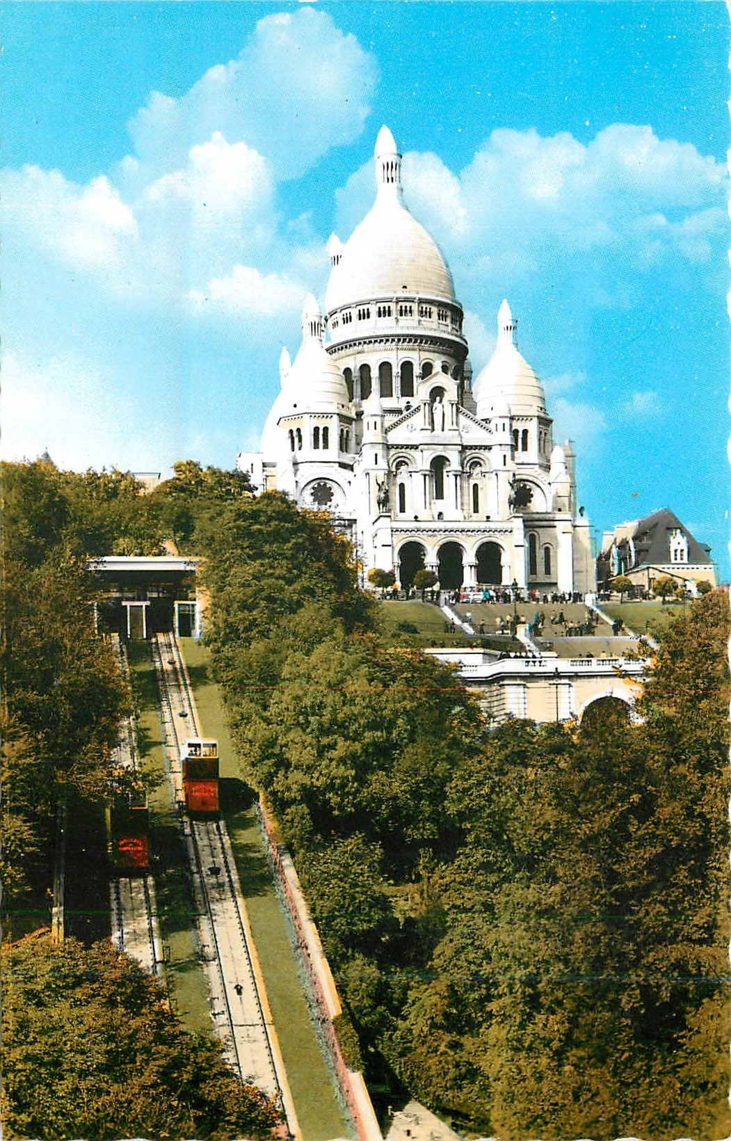 CPM Paris Basilique du Sacre Coeur de Montmartre Le Funiculaire 