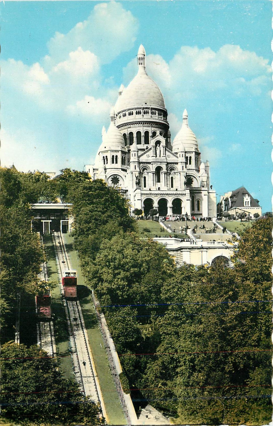 CPM Paris Basilique du Sacre Coeur de Montmartre Le Funiculaire 