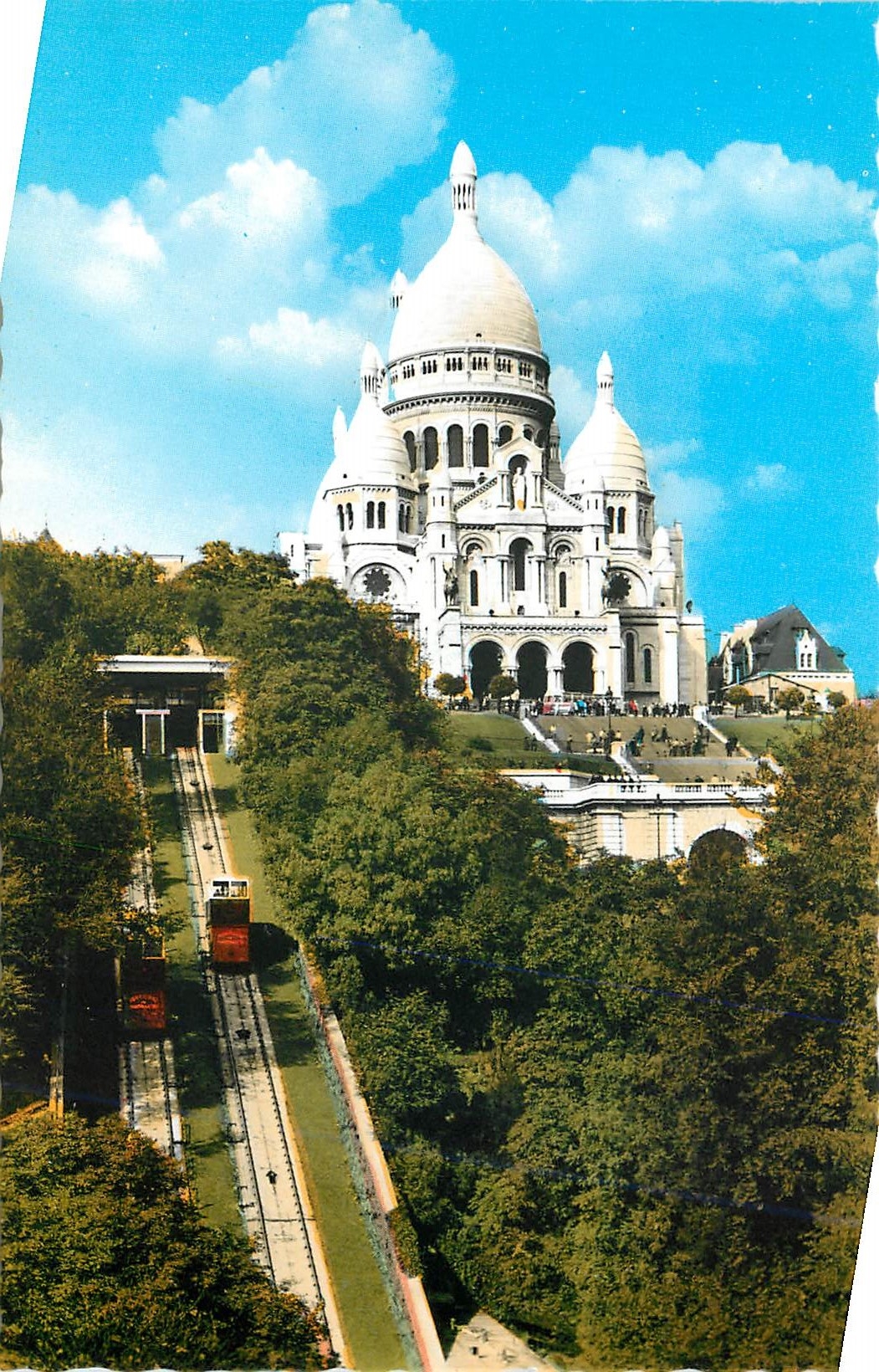 CPM Paris Basilique du Sacre Coeur de Montmartre Le Funiculaire 