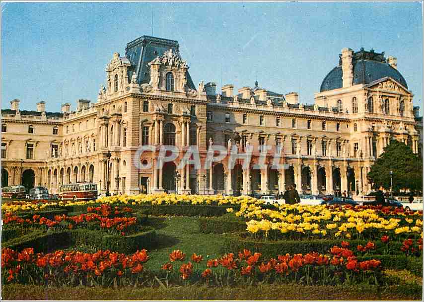 CPM Paris Le Louvre et ses Jardins 