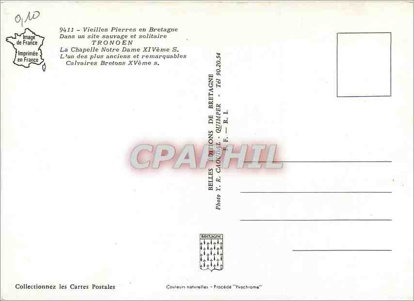 CPM Tronoen La Chapelle Notre Dame L'un des plus anciene et remarquables  — Back