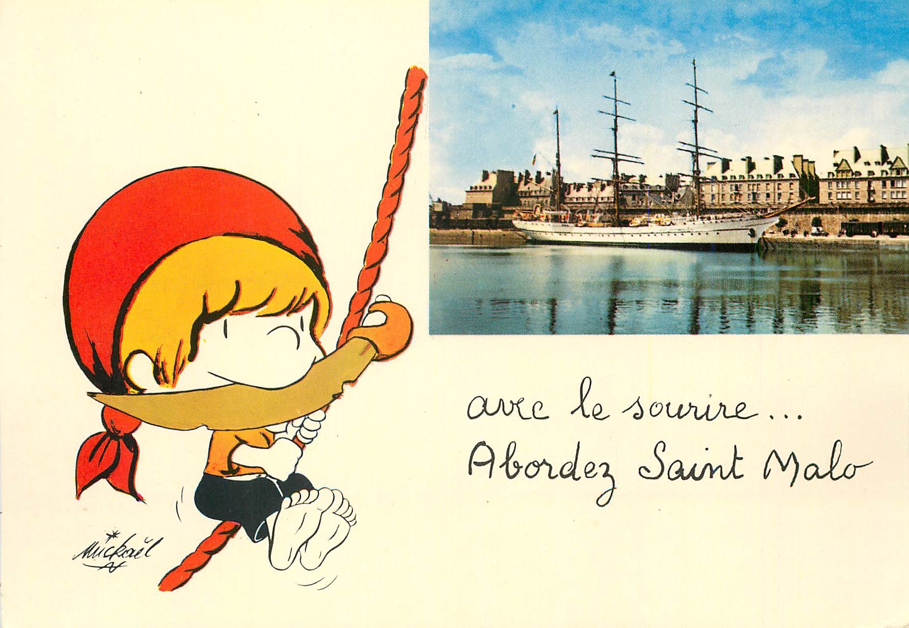 CPM Lommik a Saint Malo Dessin de Mikael 