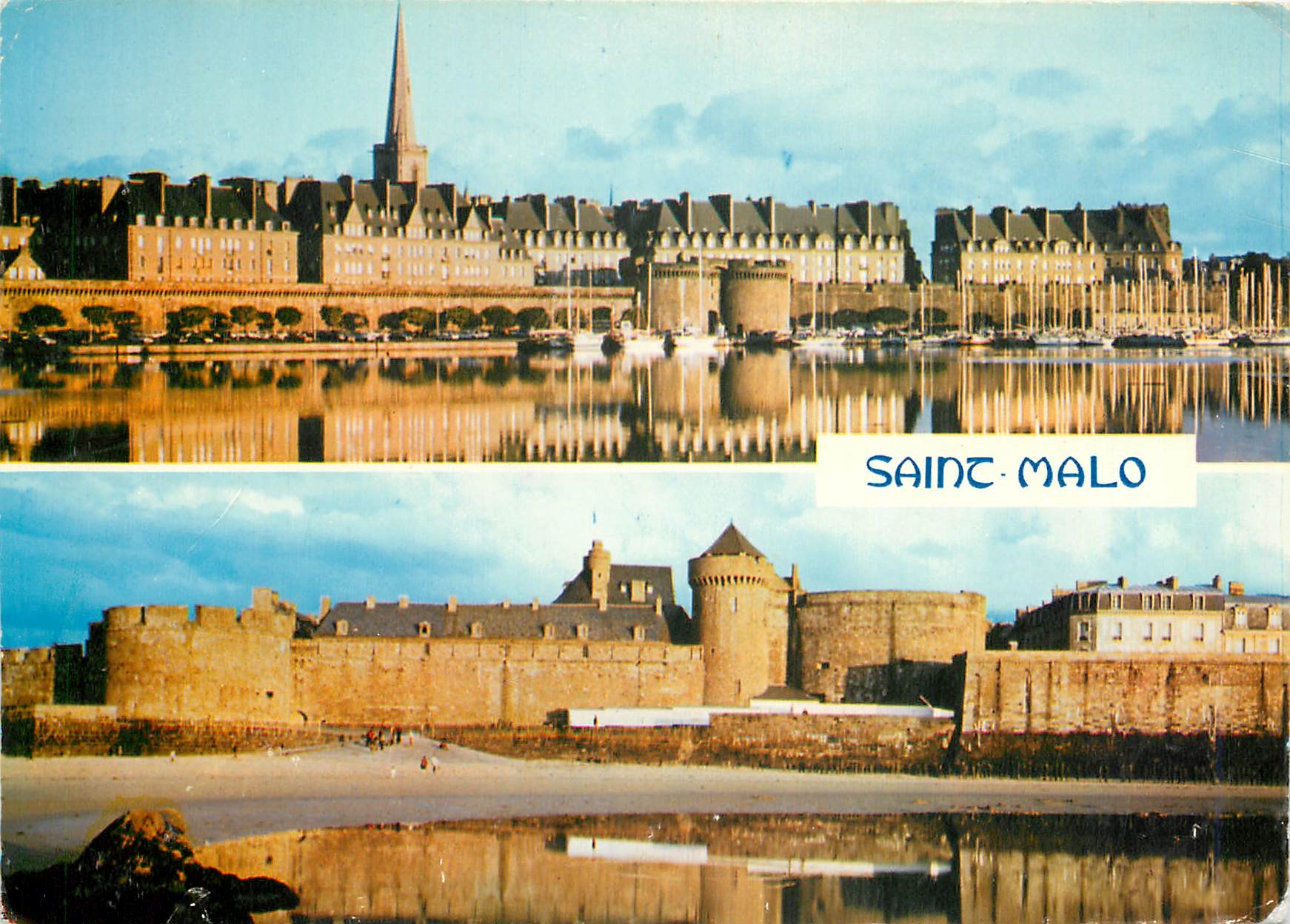 CPM Saint Malo Les remparts facade les bassins et facade maritime 