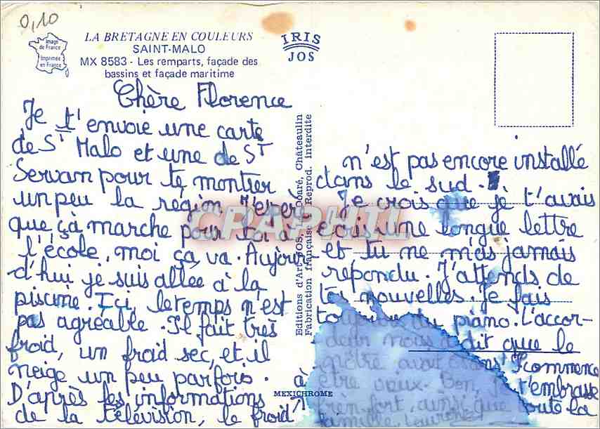 CPM Saint Malo Les remparts facade les bassins et facade maritime  — Back