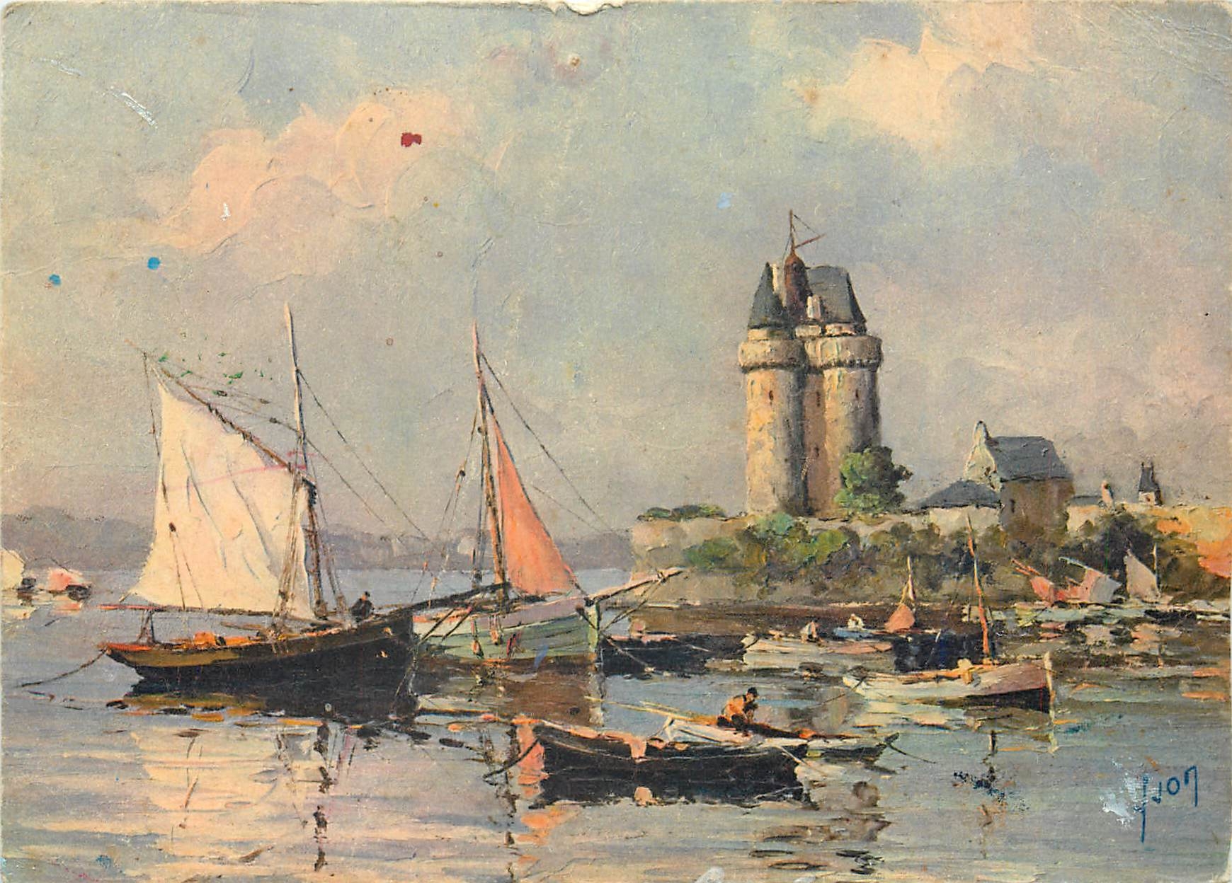 CPM Saint Servan Ille et Vilaine Le port et la tour Solidor 