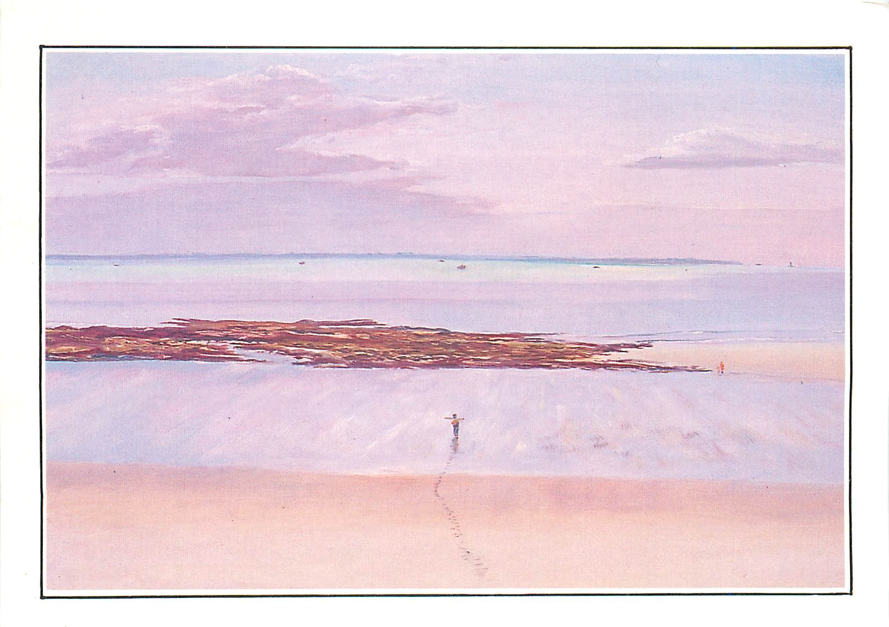 CPM Tableau de Yvoes Nolleau La Baie du Mont St Michel de Granville a Saint Malo 