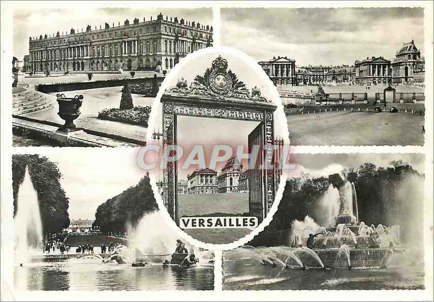 CPM Versailles S et O Facade sur le parc La cour d'honneur 