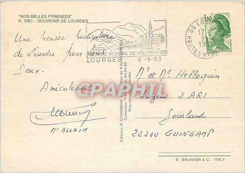 CPM Pelerinage de Jean Paul II a Lourdes  — Verso