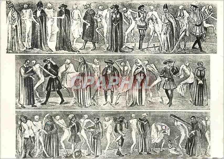 CPM La Chaise Dieu La danse macabre de la Chaise Dieu 