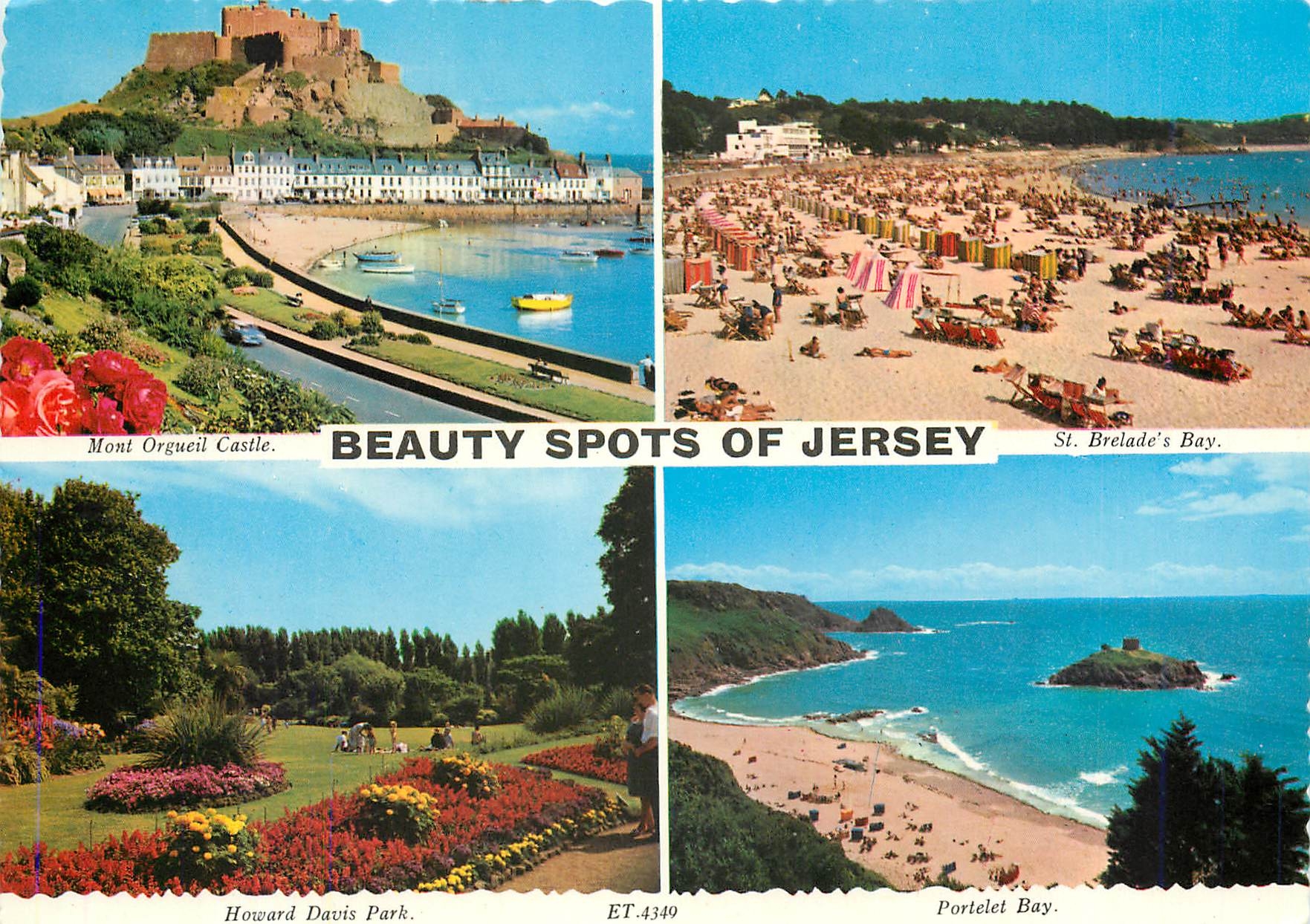 CPM Beauty spots of Jersey Mont Orgueil Castle St Brelade's Bay 