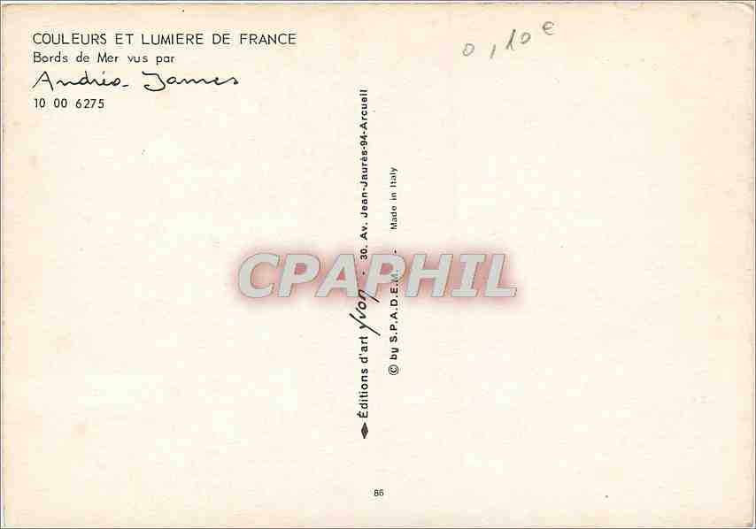 CPM Couleurs et Lumiere de France Bordes de mer vus par  — Rückseite