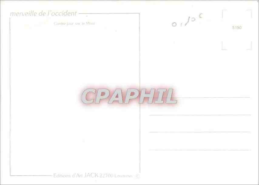 CPM Le Mont Saint Michel  — Verso