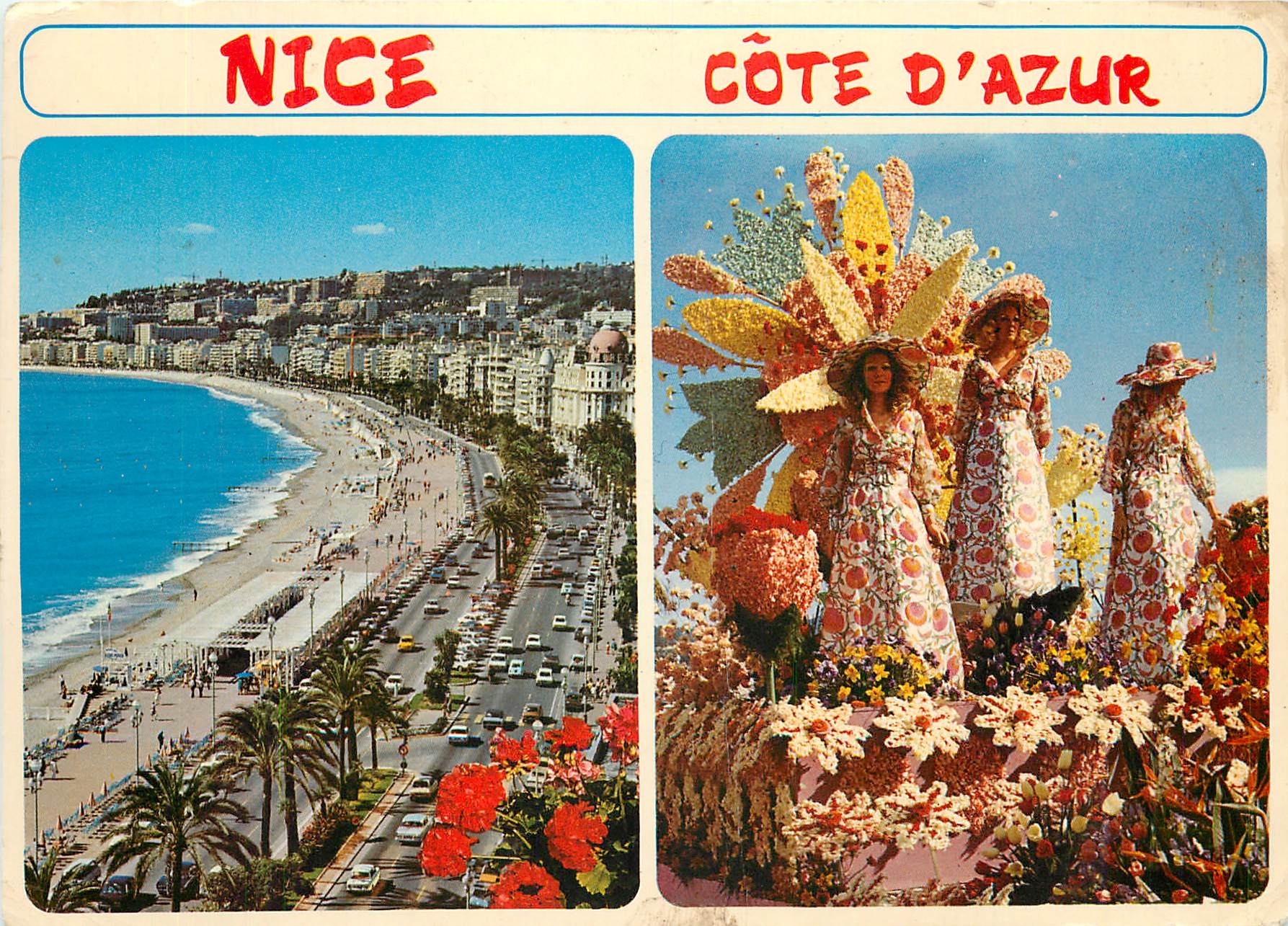 CPM Nice Cote d'Azur French Riviera La Promenade des Anglaise Battaille de fleurs 