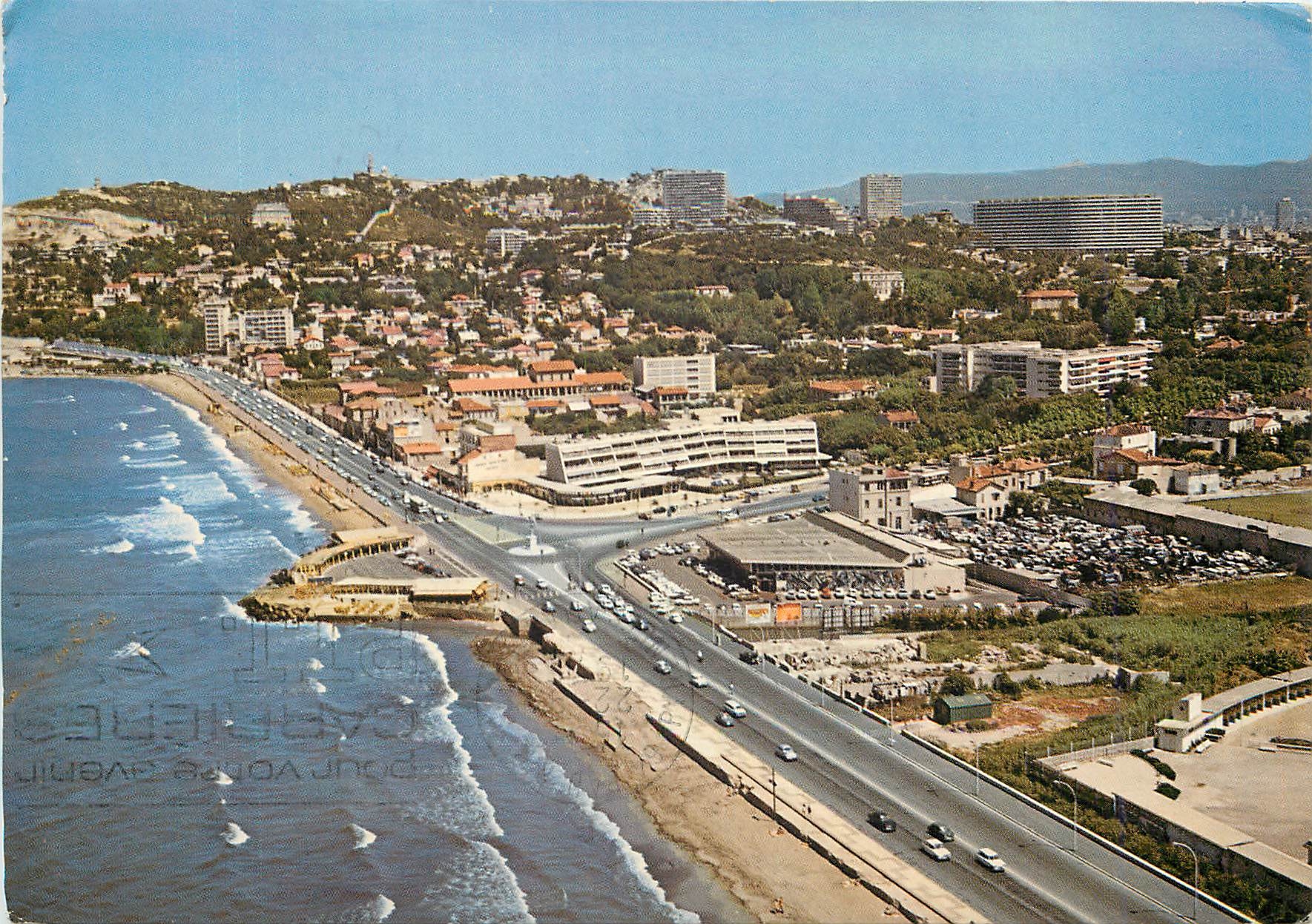 CPM Marseille Vue aerienne de la plage du Prado 
