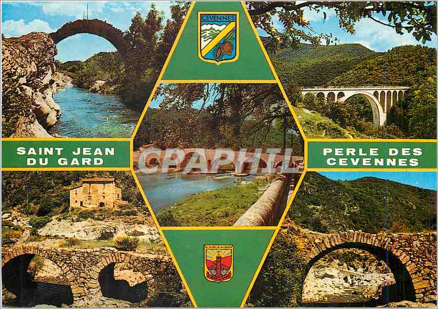 CPM Saint Jean du Gard La Perle des Cevennes Le Pont des Chevres a l'Estrechure 
