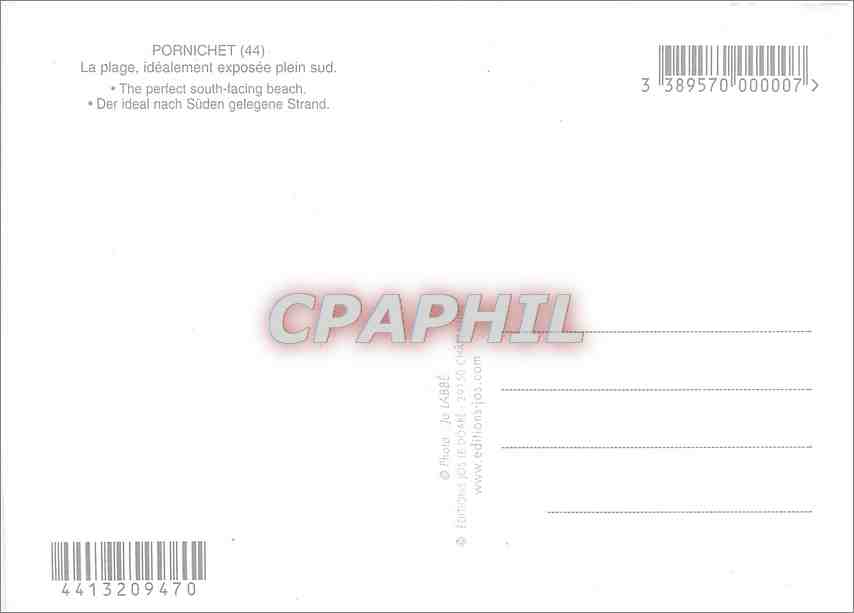 CPM Pornichet La plage idealement exposee plein sud  — Back