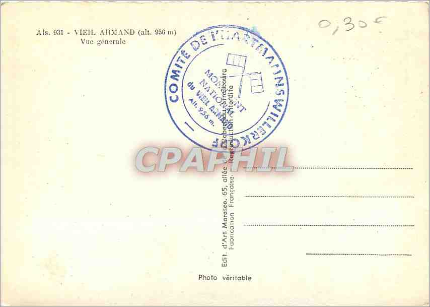 CPM Vieil Armand Vue generale  — Rückseite