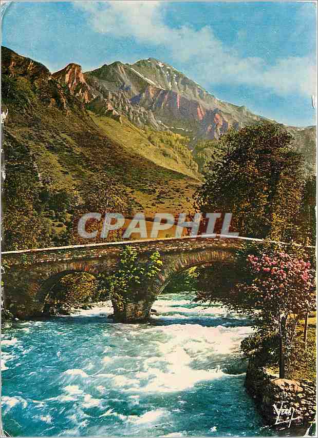 Pont sur le Gave d'Arrens — Arrens, Hautes-Pyrénées — Éditions P. Chambon, série 1969