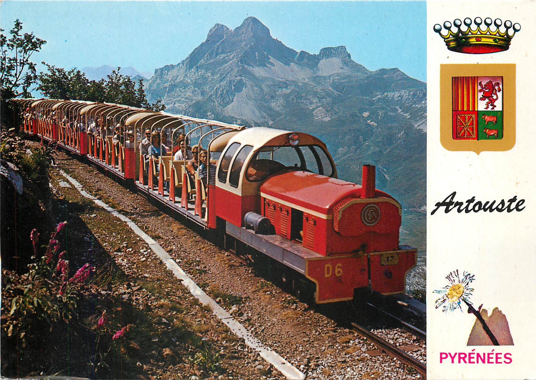 CPM Pyrenees Atlantiques Artouste et Petit train en route vers le Lac d'Artouste 