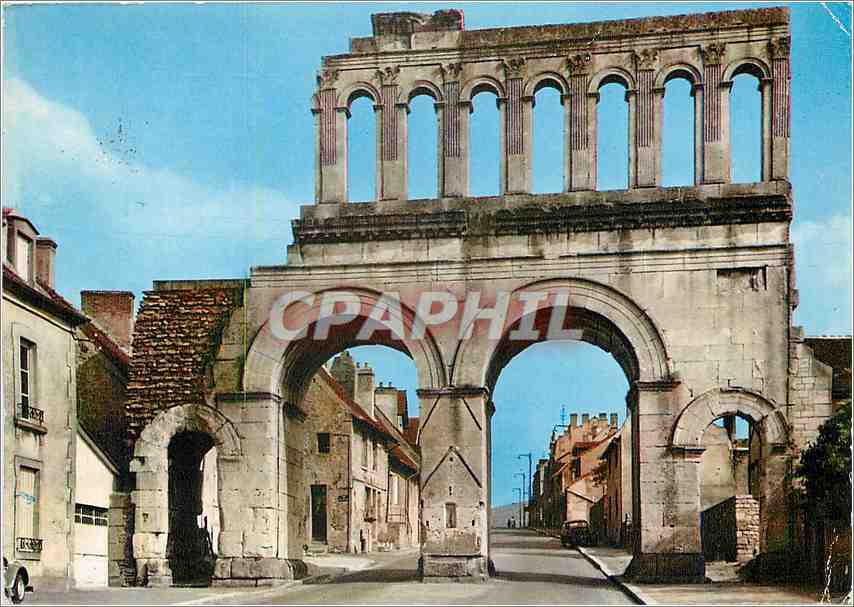 CPM Autun S et L Porte Romaine dite d'Arroux 