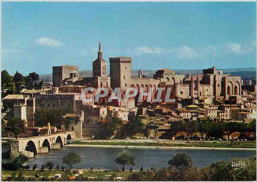 CPM Avignon Vaucluse Le Pont St Benezet et le Palais des Papes 